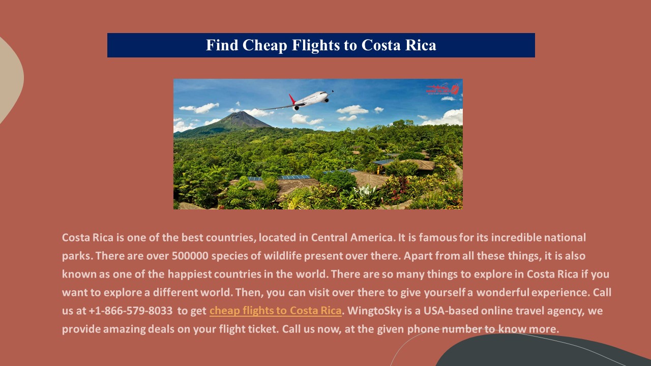 PPT Book Cheap Flights to Costa Rica PowerPoint presentation free