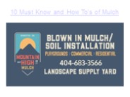 10 Must Know and How To’s of Mulch
