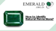 How to identify natural Panna Stone?