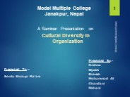 MBA Seminar Presentation on Cultural Diversity