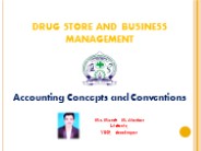 Accounting Concepts and Conventions