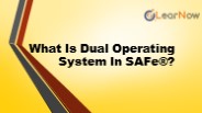 What Is Dual Operating System In SAFe®?