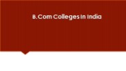 B.Com Colleges In India