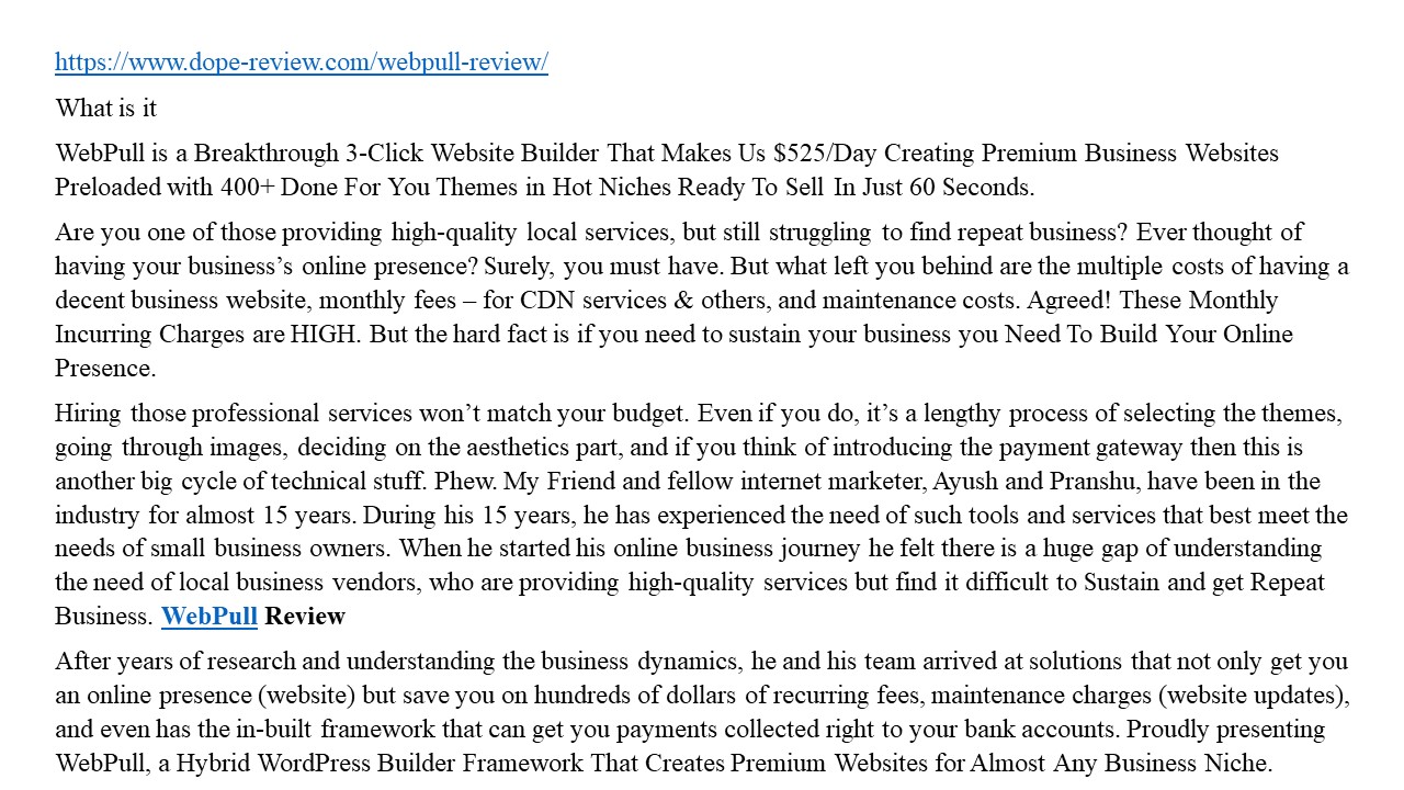 presentation player overlay