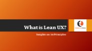 What is Lean UX
