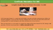 Complete Guide About Certificate Attestation for UAE!
