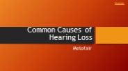 Common Causes of Hearing Loss