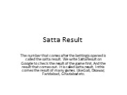 Satta Result