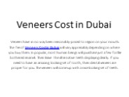 Veneers Cost in Dubai