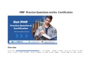 PMP Practice Questions and Its Certification