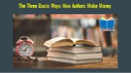 The Three Basic Ways How Authors Make Money - YOP