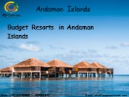 Budget Resorts in Andaman Islands