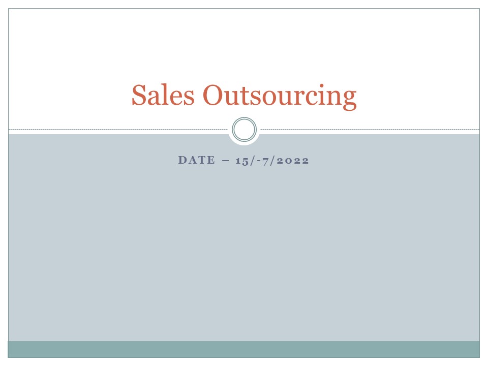 Sales Outsourcing