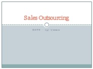 Sales Outsourcing