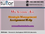 Strategic Management Assignment Help PPT