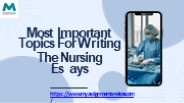 Important Topics For Writing The Nursing Essays