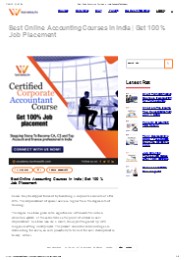 Best Online Accounting Courses in India | Academy Tax4wealth