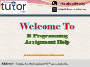 R Programming Assignment Help PPT