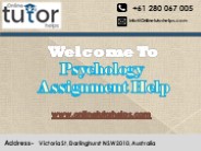 Psychology Assignment Help PPT
