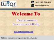 Programming Assignment Help PPT