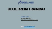 Blue Prism Training - IDESTRAININGS