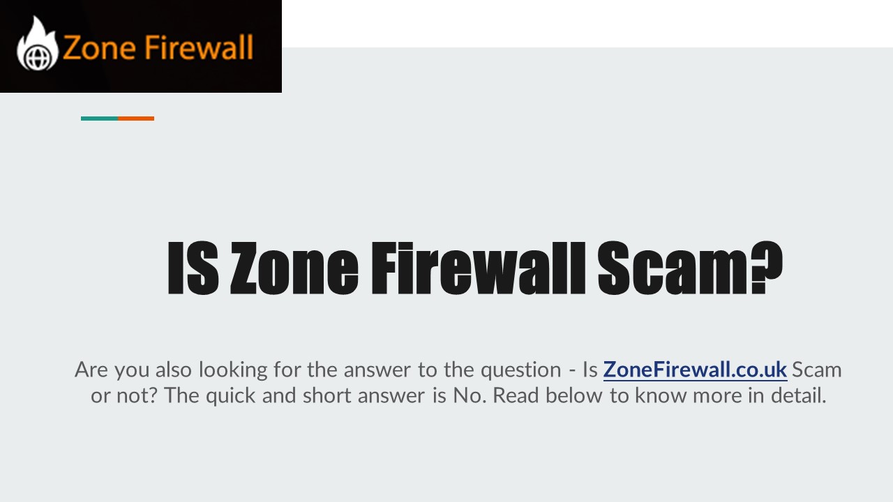 Zone Firewall Scam or Not?