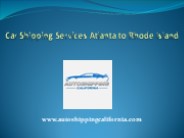 Car Shipping Services Atlanta to Rhode Island