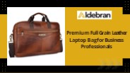 Premium Full Grain Leather Laptop Bag for Business Professionals
