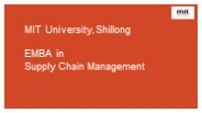 EMBA in Supply chain management at MIT University