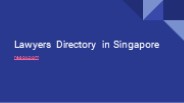 Lawyer Directory in Singpore