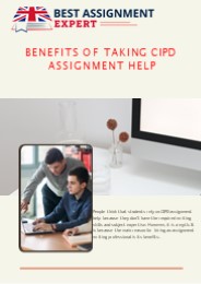 Benefits Of Taking CIPD Assignment Help