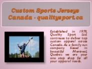 Custom Sports Jerseys Canada - qualitysport.ca