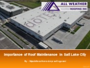 Importance of Roof Maintenance in Salt Lake City