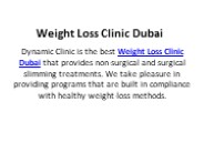 Weight Loss Clinic in Dubai