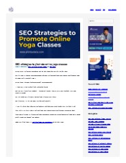 SEO Strategies to Promote Online Yoga Classes