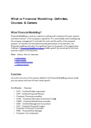 What is Financial Modelling: Definition, Courses & Careers