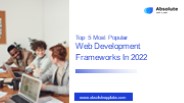 Top 10 Web Development Framework in 2022