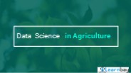 Data science in agriculture