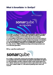 What is Sonarqube in Devops