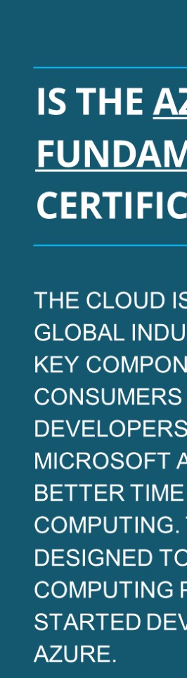 IS THE AZ-900 MICROSOFT AZURE FUNDAMENTALS CERTIFICATION WORTH IT?