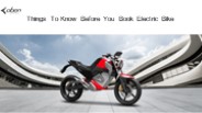 Things To Know Before You Book Electric Bike
