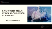 Know why Mean Stack is great for startups
