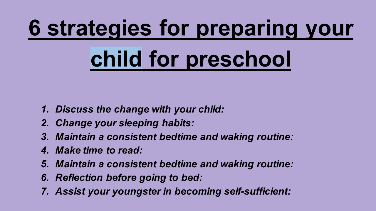 6 strategies for preparing your child for preschool