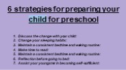 6 strategies for preparing your child for preschool