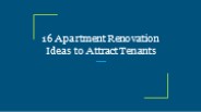 16 Apartment Renovation Ideas to Attract Tenants