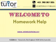 HomeWork Help PPT