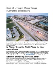 Cost of Living in Plano Texas (Complete Breakdown)