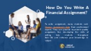 How Do You Write A Financial Assignment?