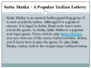 Satta Matka - A Popular Indian Lottery