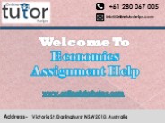 Economics Assignment Help PPT